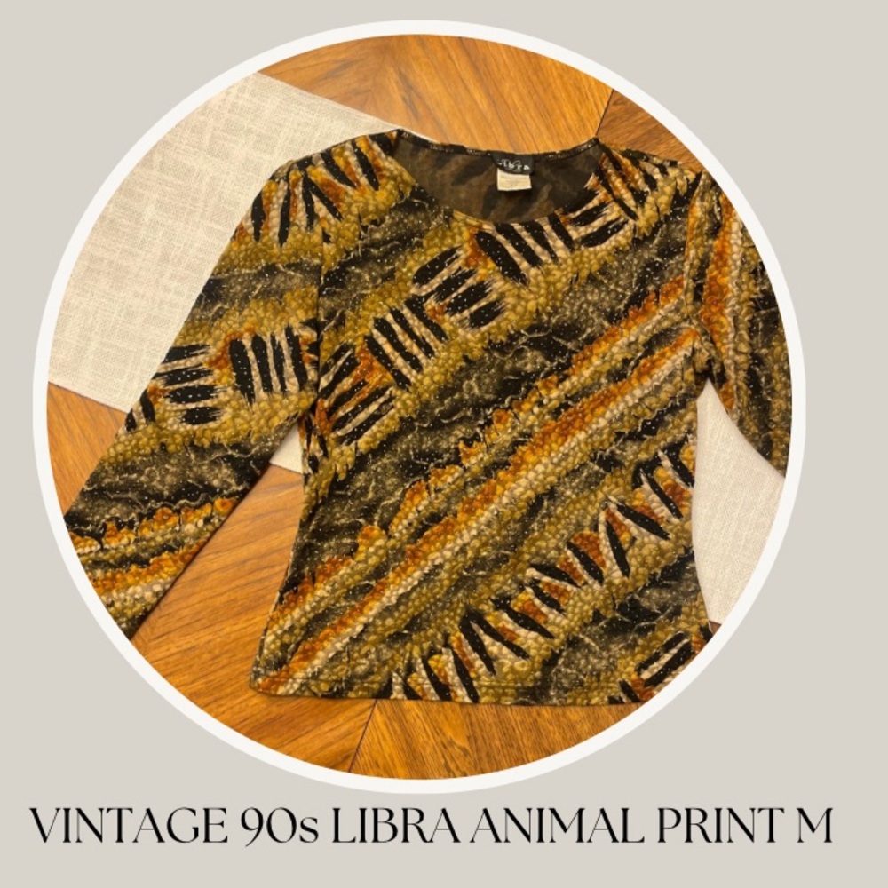 VINTAGE LIBRA ANIMAL PRINT M